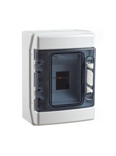   ECOLOGY kiselosztó, 4 modulos, füst ajtóval, PEN sínnel, szürke, IP65 - IDE ELECTRIC