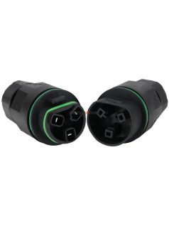   Tömítőszelencés kábeltoldó nyitható gyorskapcsokkal, fekete, 3×1-3×2.5 mm2, IP68, 3P - TRACON
