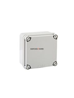   Kötödoboz, 113x113x68mm, zárt, csavaros fedéllel, halogénmentes, szürke, IP65-67 - IDE ELECTRIC