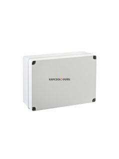   Kötödoboz, 334x244x133mm, zárt, csavaros fedéllel, halogénmentes, szürke, IP65-67 - IDE ELECTRIC