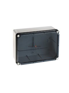   Kötödoboz, 246x186x101mm, zárt, csavaros fedéllel, halogénmentes, átlátszó, IP65-67 - IDE ELECTRIC