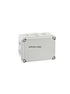   Kötödoboz, 176x130x80mm, membrános, csavaros fedéllel, halogénmentes, szürke, IP65 - IDE ELECTRIC