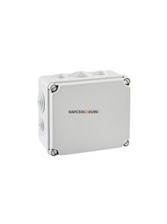   Kötödoboz, 189x165x100mm, membrános, csavaros fedéllel, halogénmentes, szürke, IP65 - IDE ELECTRIC