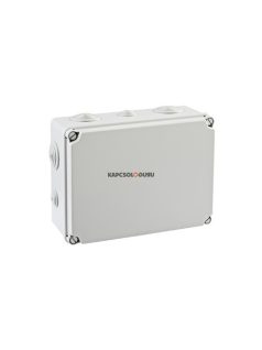   Kötödoboz, 255x194x101mm, membrános, csavaros fedéllel, halogénmentes, szürke, IP65 - IDE ELECTRIC