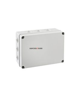   Kötödoboz, 342x253x133mm, membrános, csavaros fedéllel, halogénmentes, szürke, IP65 - IDE ELECTRIC