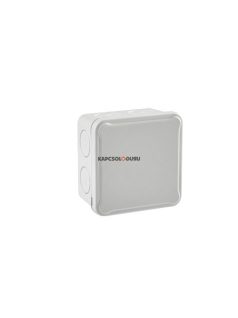   Kötödoboz, 88x88x52mm, kitörhető, rápattintható fedéllel, halogénmentes, szürke, IP54 - IDE ELECTRIC