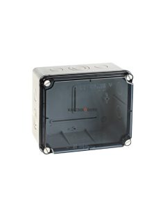   Kötödoboz 180x156x100mm kitörhető csavaros fedéllel halogénmentes átlátszó IP65-67 - IDE ELECTRIC