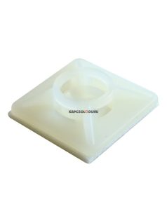   Öntapadós/csavaros, kötegelő talp, natúr, 20×20mm, d=2,9mm, Tracon, 20×20mm, d=2,9mm, PA6.6 - TRACON